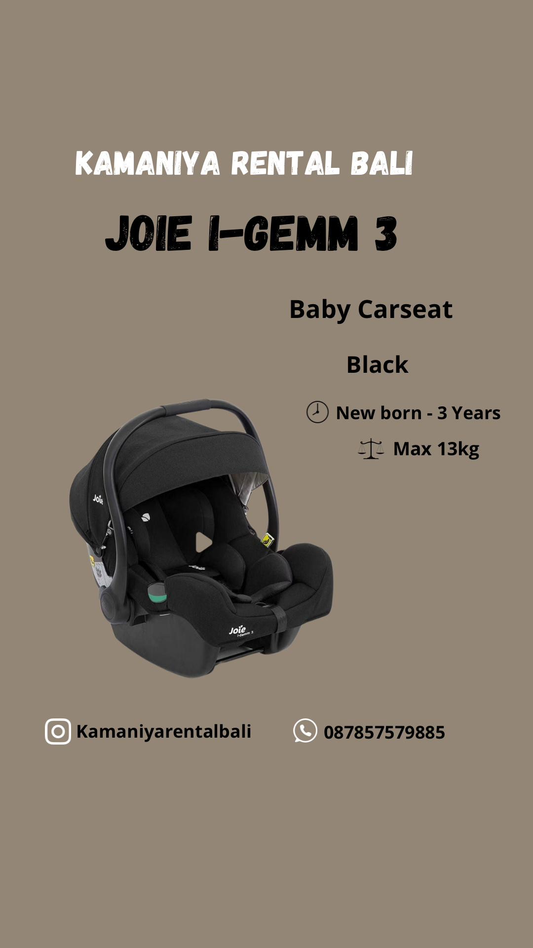 Carseat joie gemm